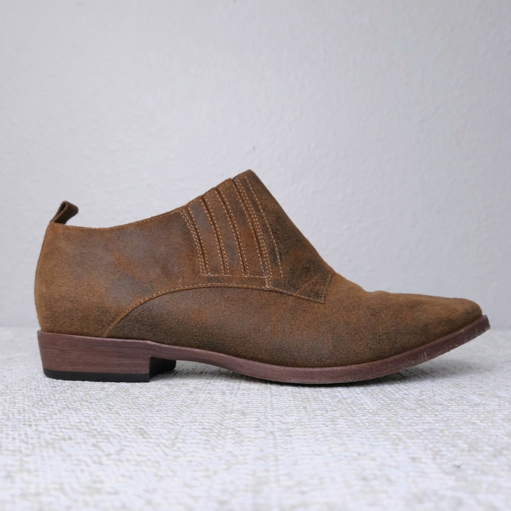 Chocolat Blu Oxford Brown Leather Booties Anthropologie